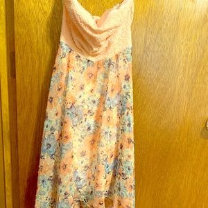Pink Floral Flowy Summer Dress